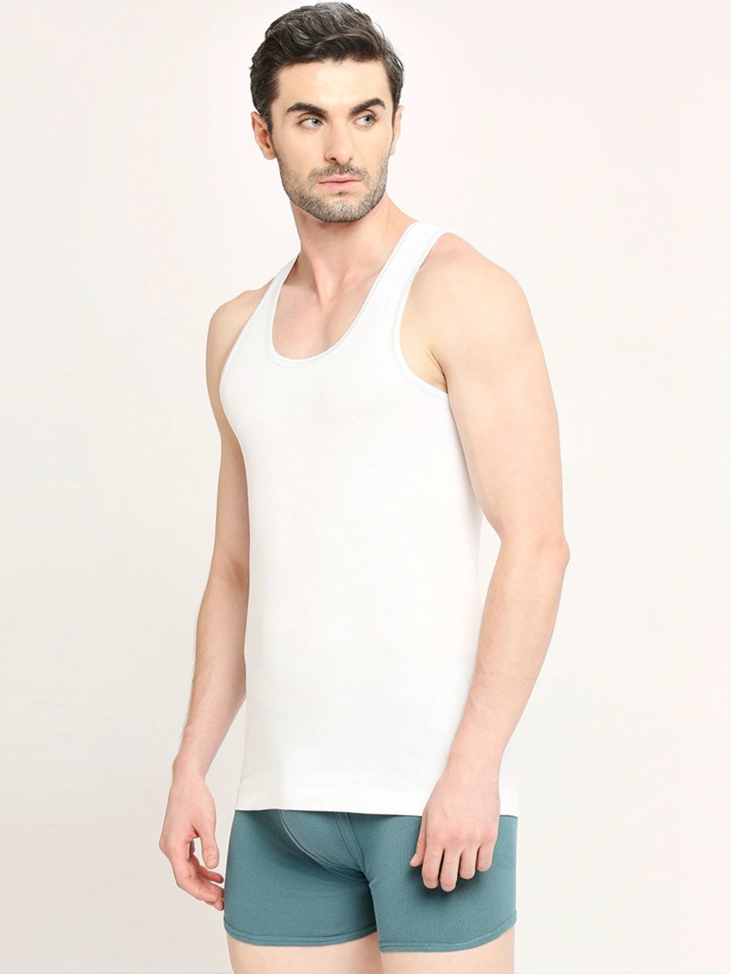 Vip White Regular Fit Vest