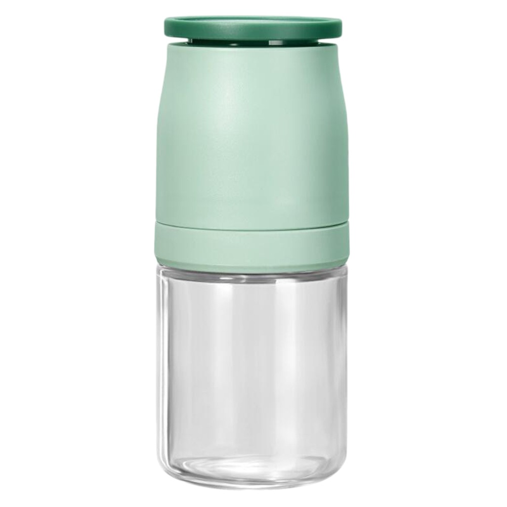 1 Pc Spice Grinder Kitchen Glass Spice Bottle Pepper Grinder (Light Green)