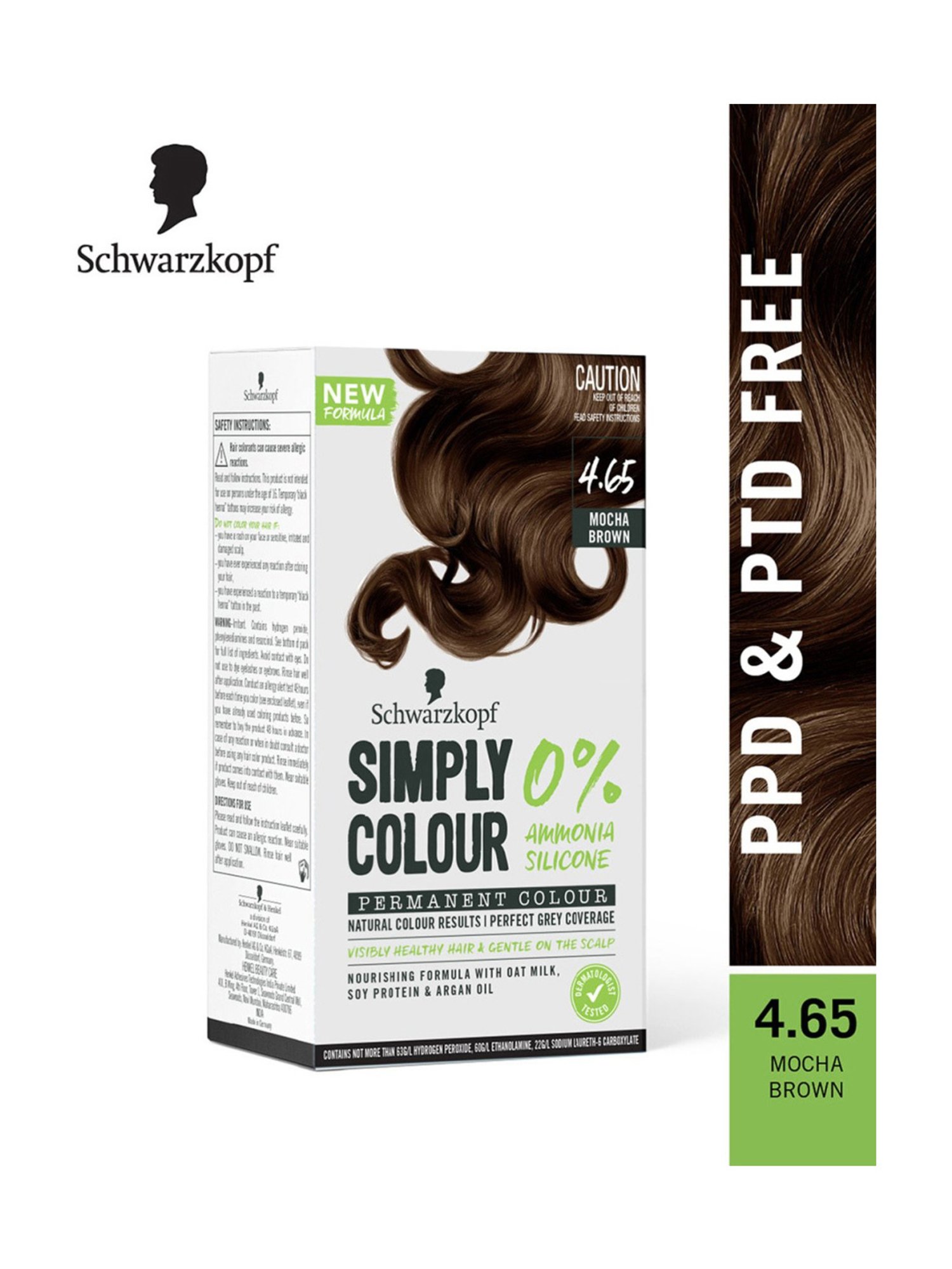 Schwarzkopf Simply Colour Permanent Hair Colour 4.65 Mocha Brown - 142.5 ml