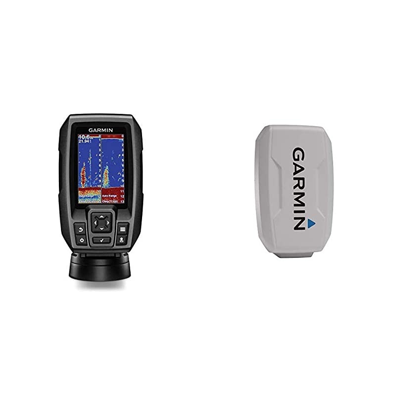 Striker 4 with Transducer 35 GPS Fishfinder with Chirp Traditional Transducer Bundle with  0101244100 Protective Cover for Striker 4 4CV Not Compatible with Plus Models