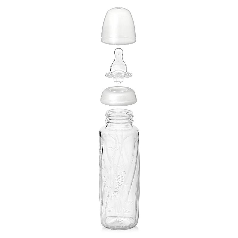 Evenflo Vented + Glass Bottle Clear - 8oz 6pk