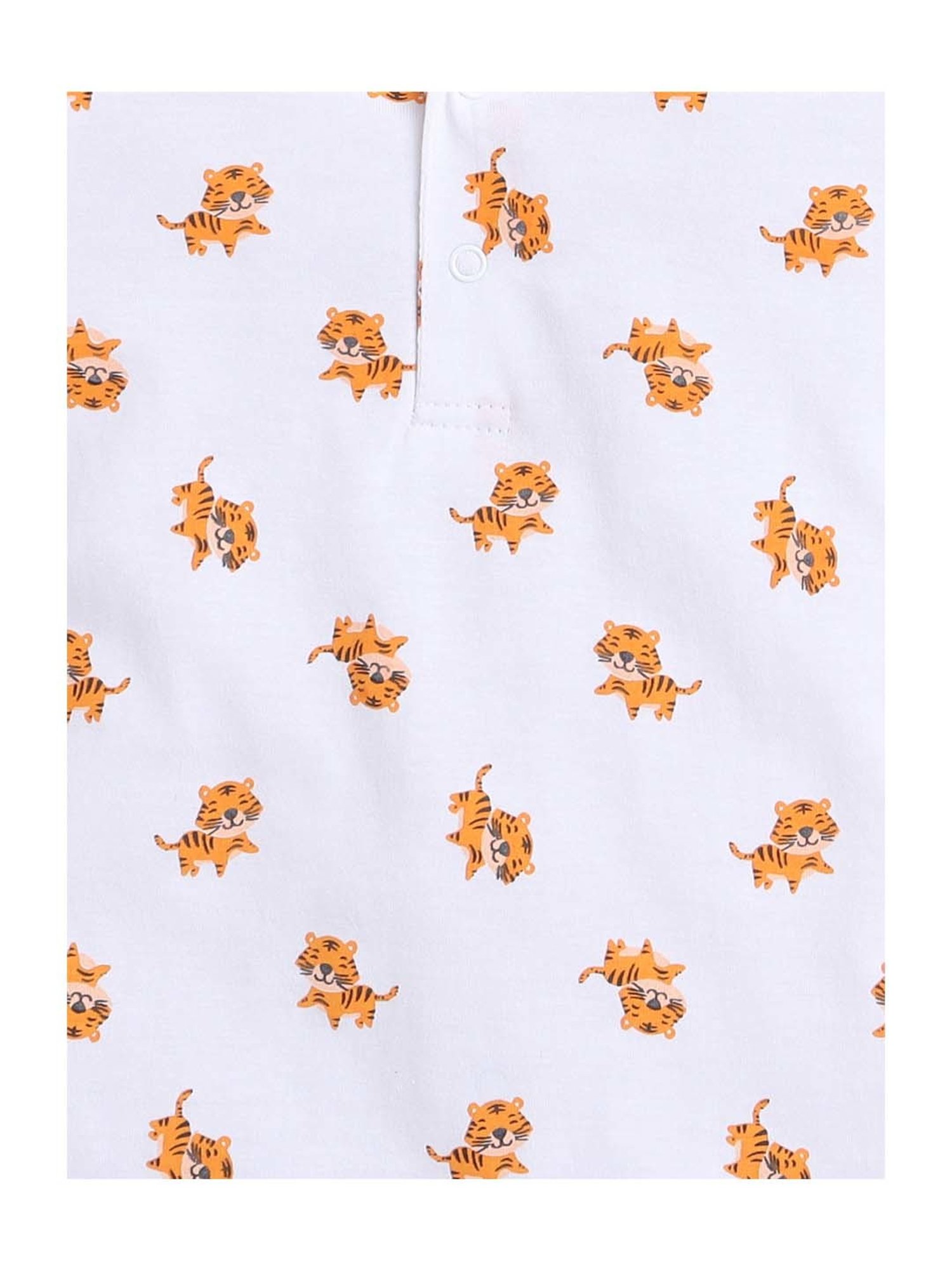 Ed-a-Mamma Baby Pink & White Printed Bodysuit (Pack Of 2)