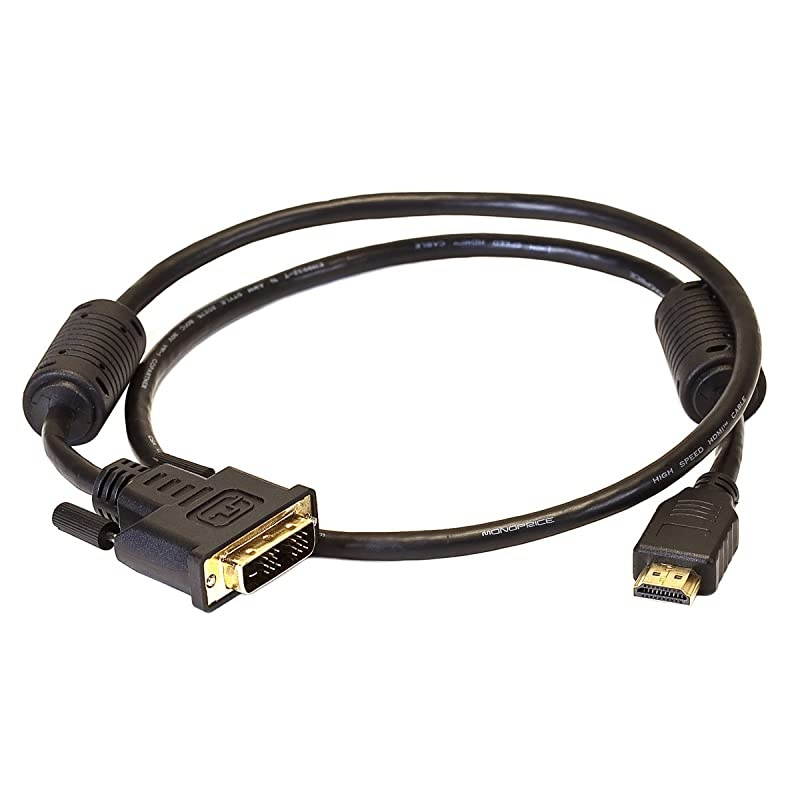 3Feet 28AWG High Speed HDMI to Adapter DVI Cable with Ferrite Cores Black 109363