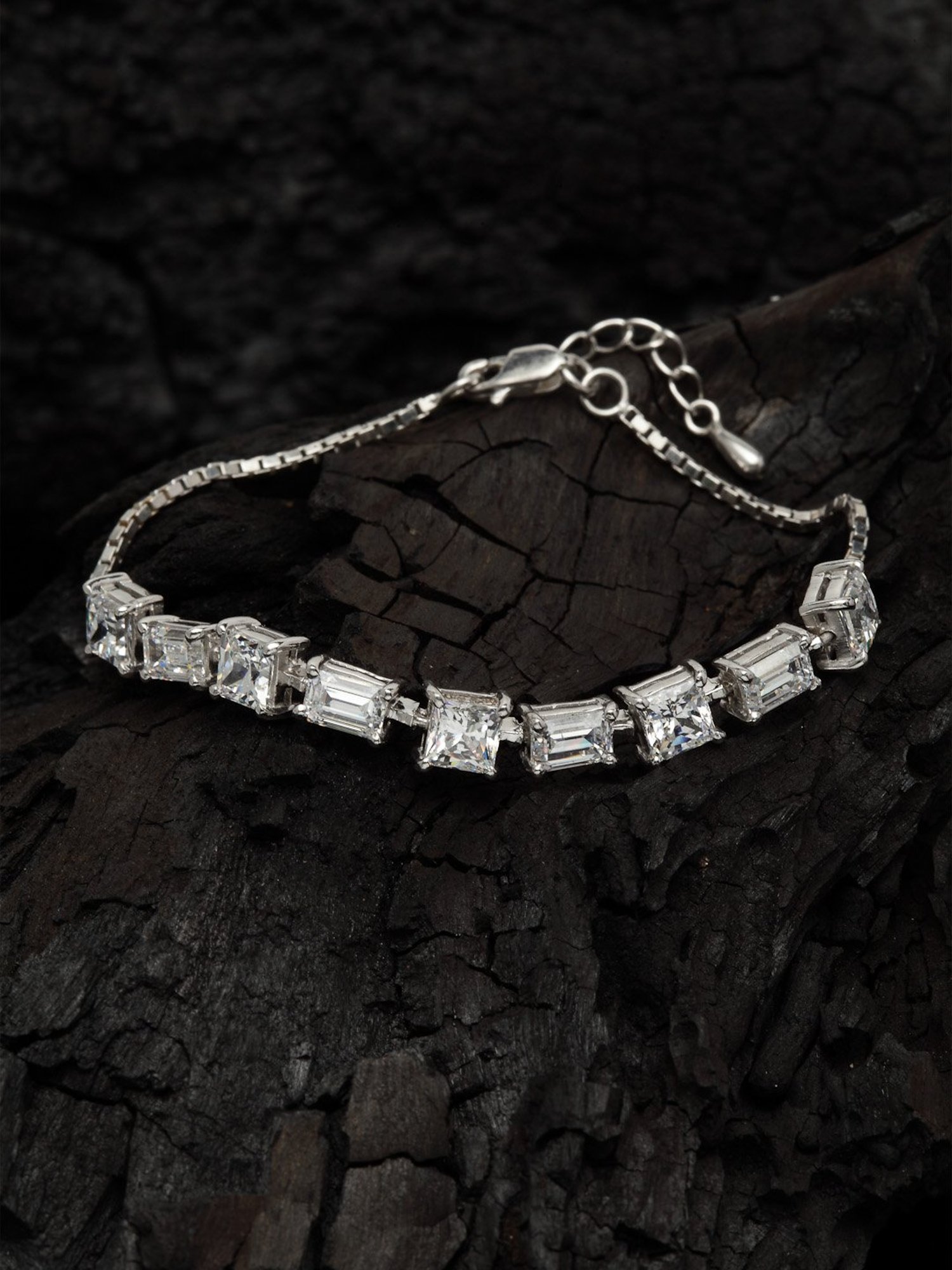 Clara Capri 92.5 Sterling Silver Swarovski Zirconia Bracelet