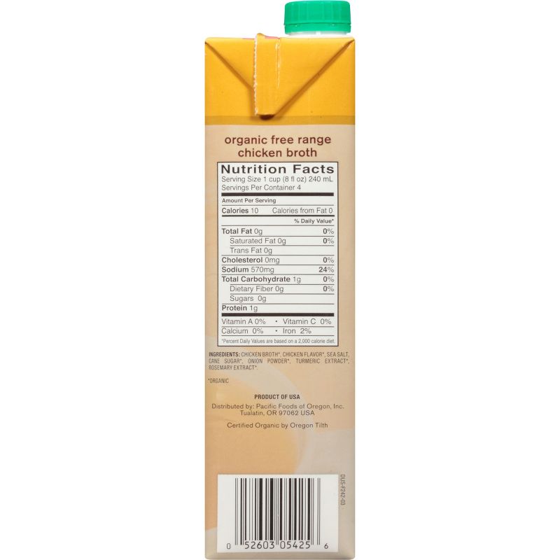 Pacific Foods Organic Free Range Chicken Broth - 32oz