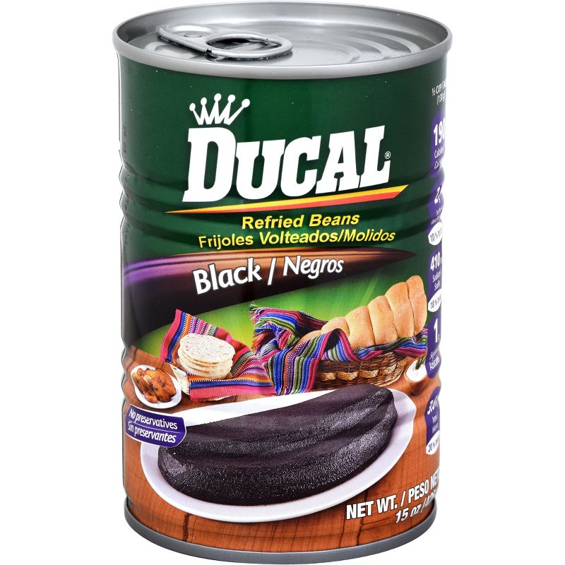 Ducal Black Refried Beans 15oz