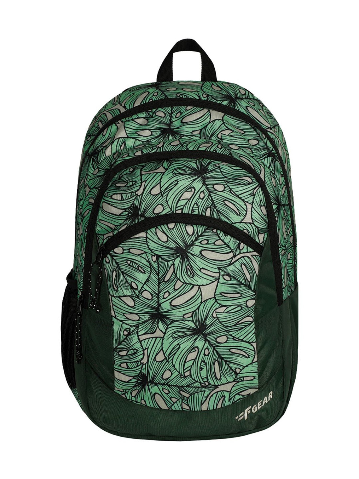 F Gear Nico Palm Green Black Printed Small Backpack