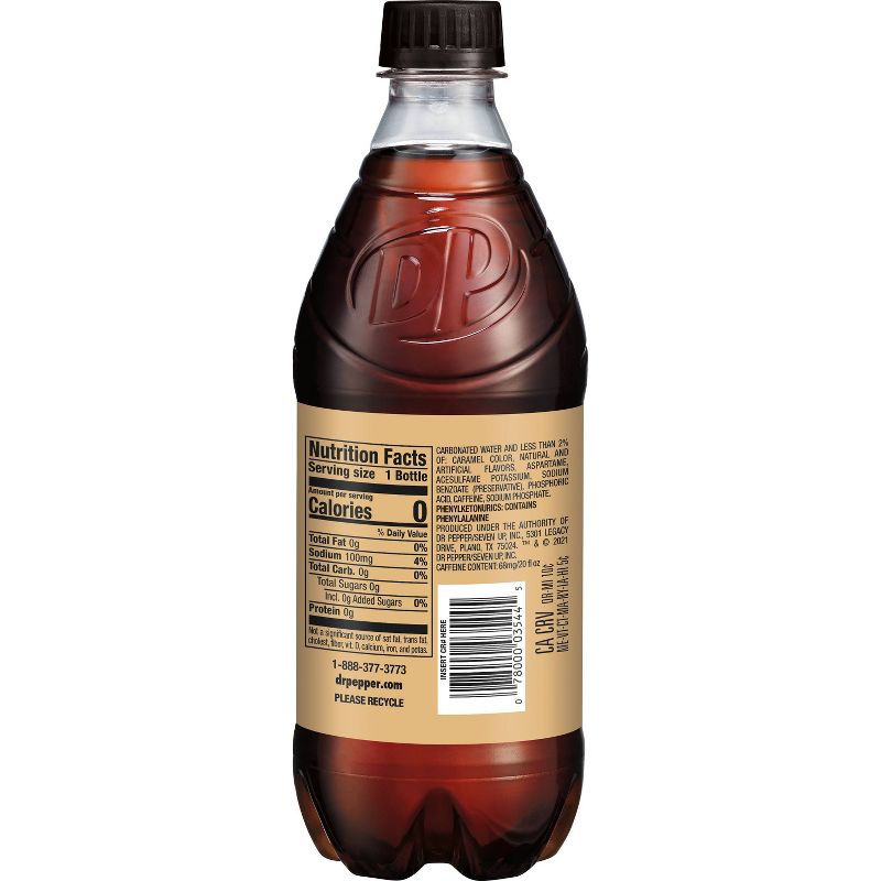 Dr Pepper Cream Zero Sugar - 20 fl oz Bottle