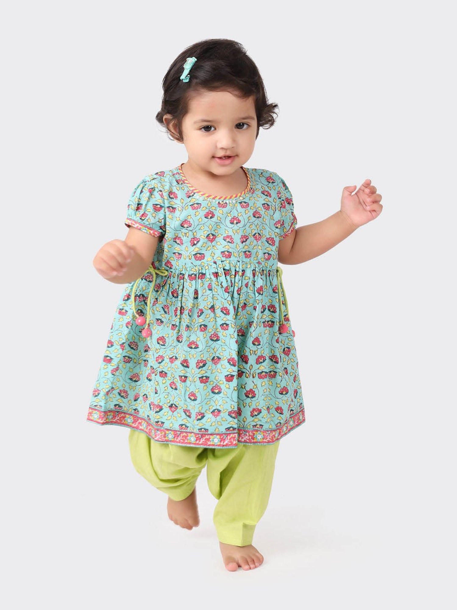 Nino Bambino Kids Navy & White Checks Kurta with Pyjama