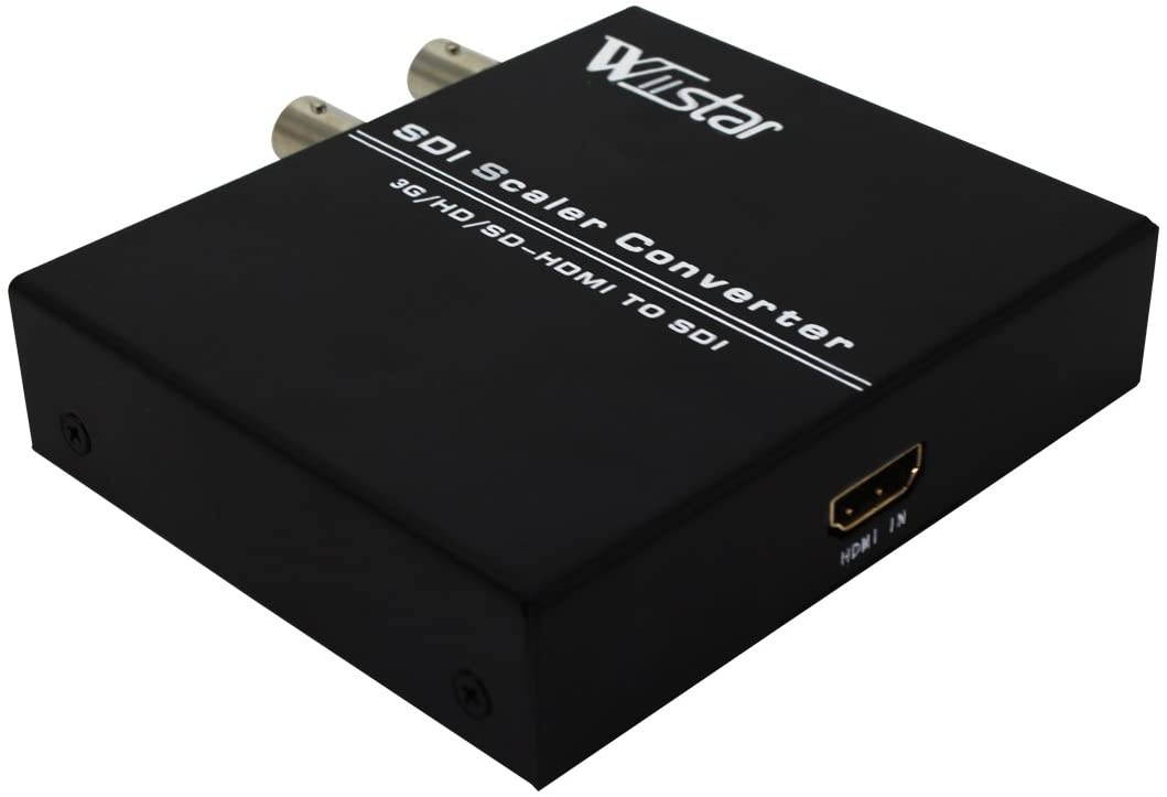 HDMI to SDI Audio Video Converter BNC SDI/HD-SDI/3G-SDI Adapter Support Upscaler Up to 1080P with Two SDI Outputs for Camera Home Theater(Black)