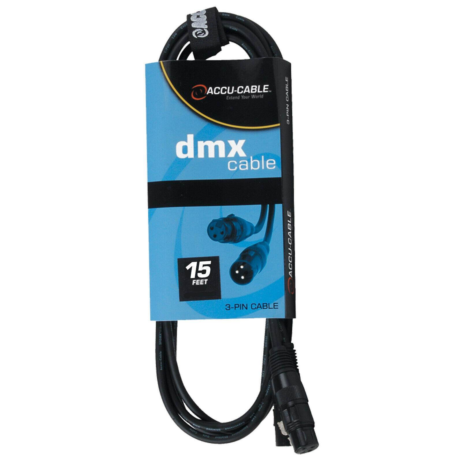 American DJ 15FT 3-Pin DMX Cables - 5 Pack