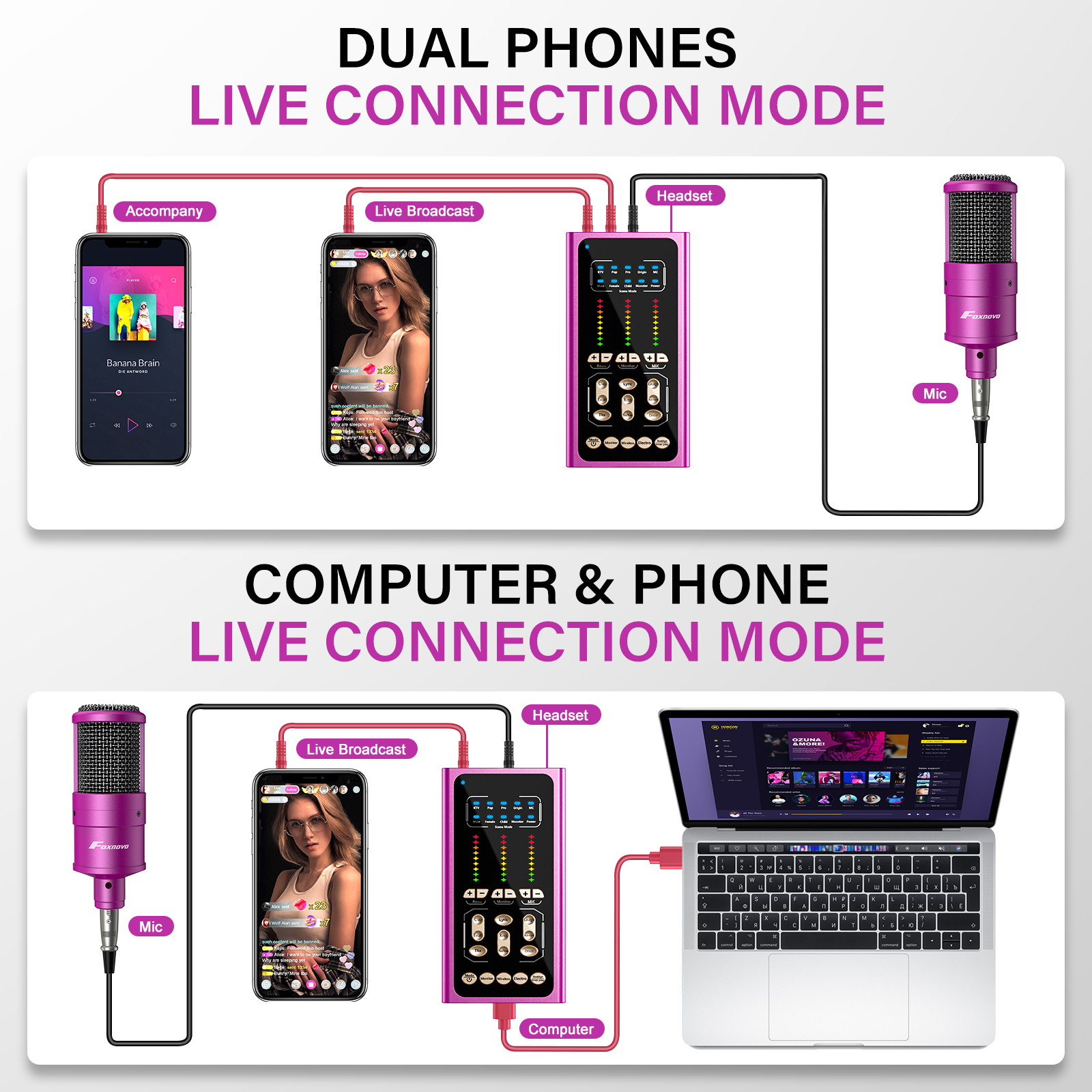 gold--BM800 Professional Suspension Microphone Kit Studio Live Stream Broadcasting Recording Condenser Microphone Set