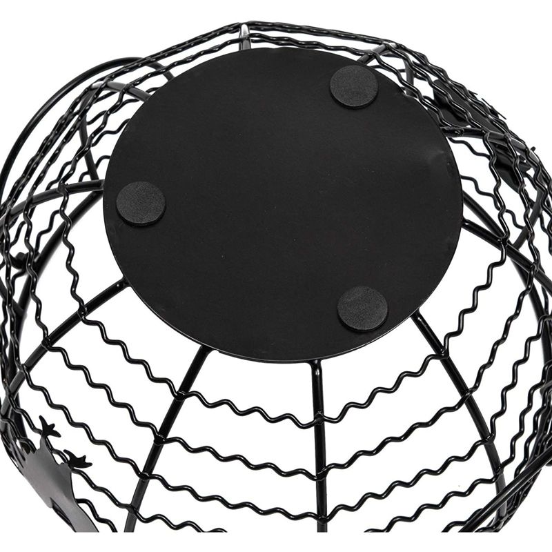 Juvale Wire Egg Basket, Farmhouse Kitchen Organizer (Black, 8.2 x 8.2 x 4.9 In)