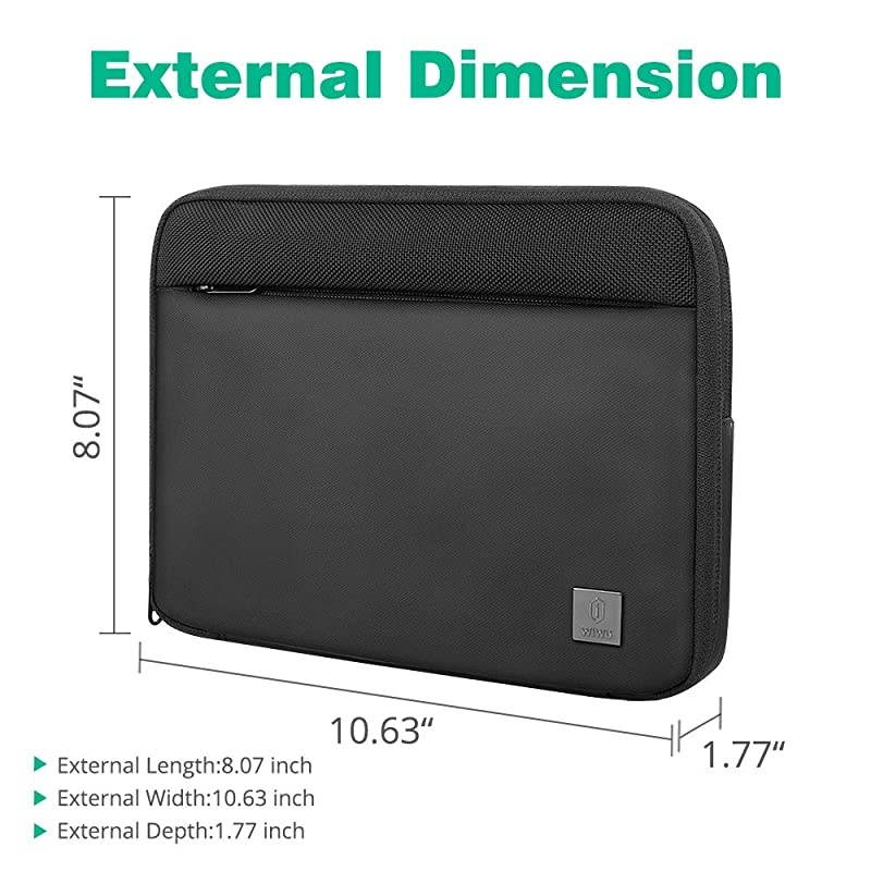 Travel Cable Organizer Bag, Waterproof Electronics Accessories Pouch Bag for Apple Pencil,Hard Drives, Cable, Charger, Phone, USB, SD Card (Black)