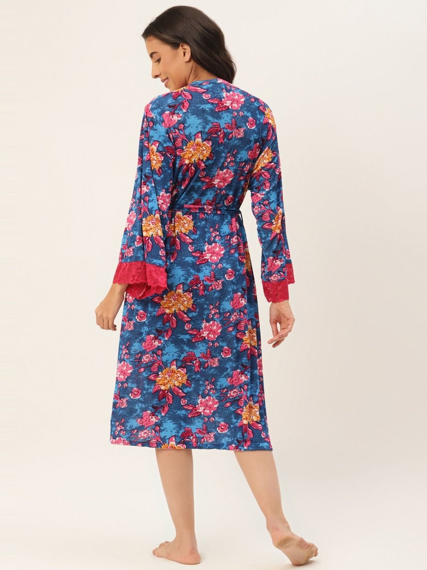 Ms.Lingies Blue Lace Work Robe