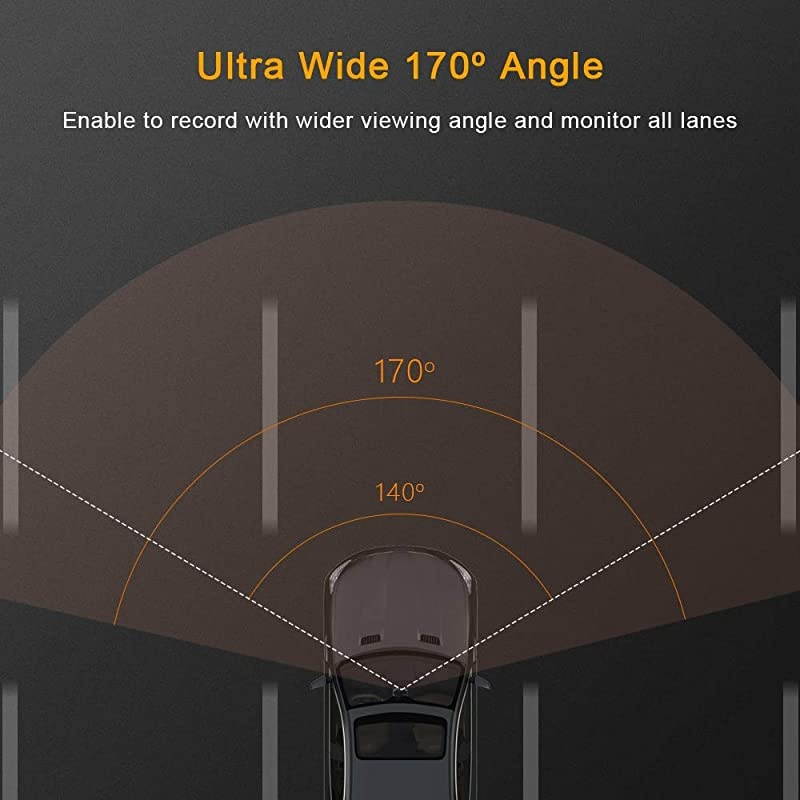 Cam 1080P DVR board Camera Full HD 3quot LCD Screen 170&deg;Wide Angle WDR GSensor Loop Recording Motion Detection Excellent Video ImagesBlack