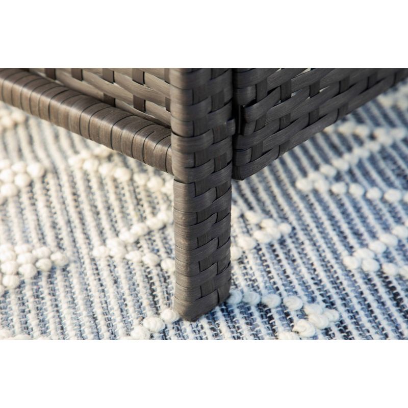 Malibu 3pc Outdoor Curved Wicker Bistro Set - Brown - Coaster