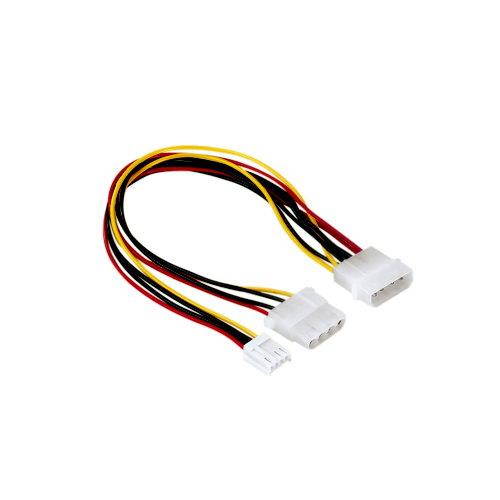 Kentek 8 Inch 8" 4 Pin Molex 5.25 Male To 4 Pin 3.5 Floppy Drive FDD Female & 4 Pin Molex 5.25 Female Y-Splitter M/F IDE DC Internal Computer PC Power Cable Adapter Cord