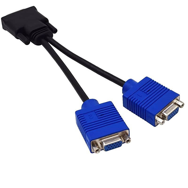 DMS59 Pin Male to Dual VGA Female Y Splitter Adapter Cable