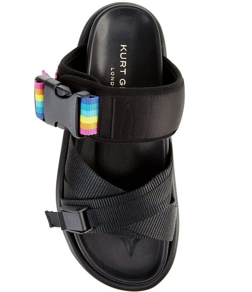 Kurt Geiger London Orson Rainbow Detail Adjustable Cross Wedge Sandals