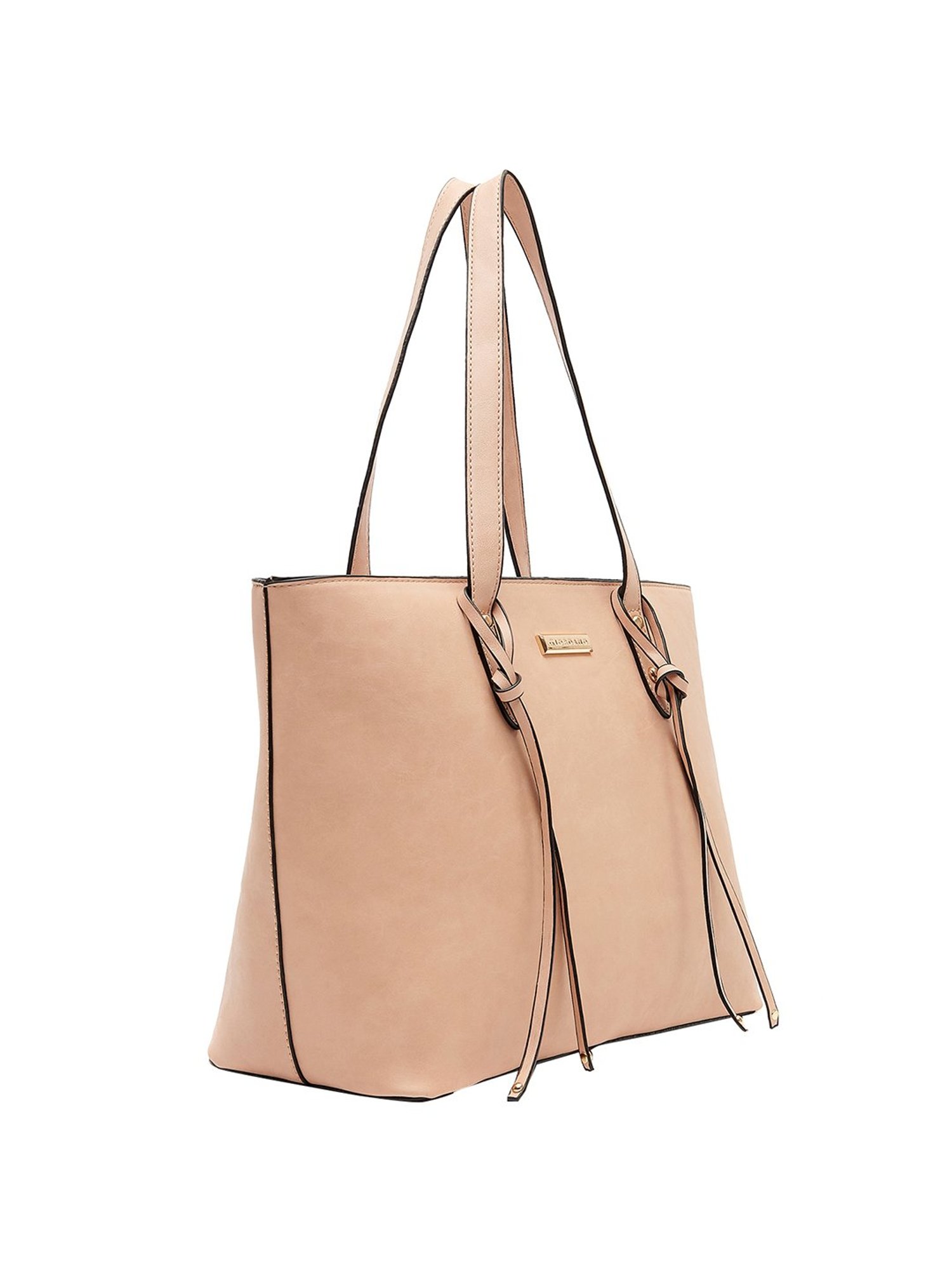 Giordano Capsule Blush Pink Solid Medium Shoulder Handbag