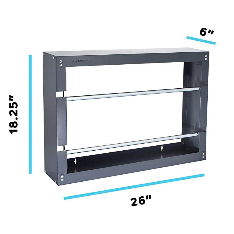Wire Spool Rack Superior Strength WireCable Dispenser Conduit Display amp Storage for Electrical Industrial amp Retail Use 2 Rods Grey
