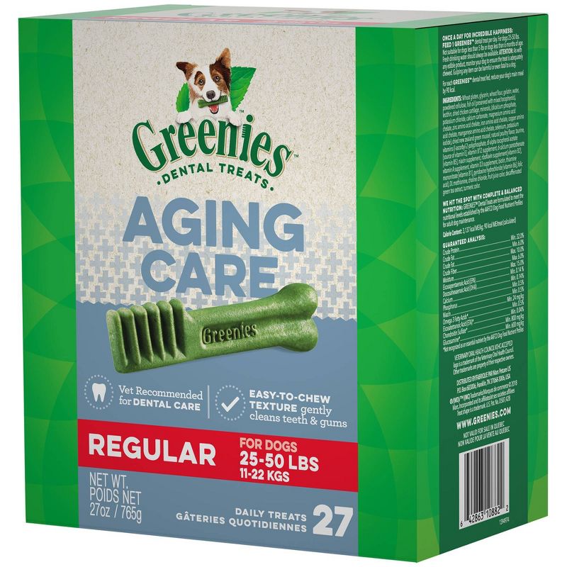 Greenies Aging Care Regular Chicken Dental Dog Treats - 27ct