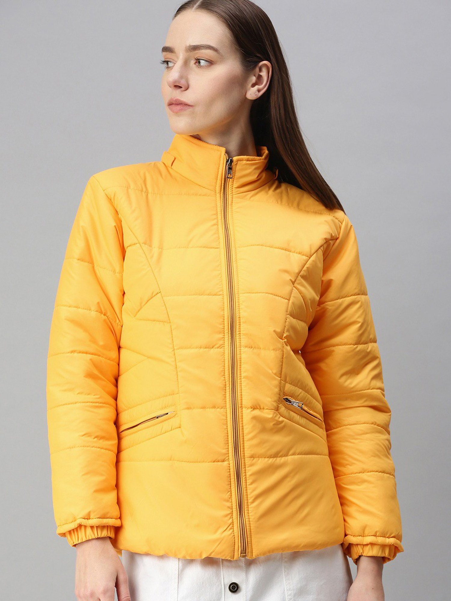 VOXATI Yellow Regular Fit Jacket