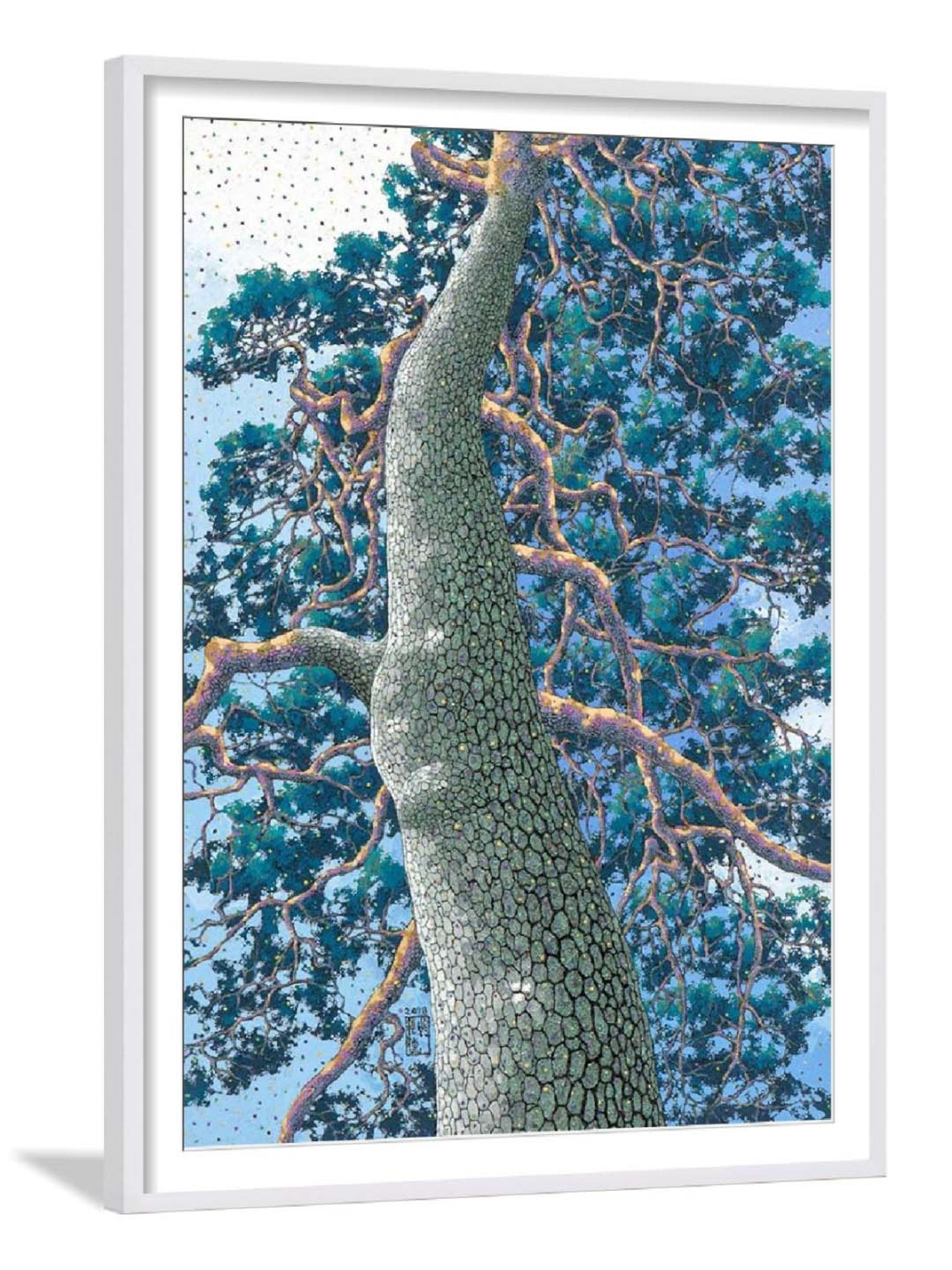 ARTE'VENUE The Best Tree Blue Paper Wall Arts - Set of 2 (13 X 18 inch Each)
