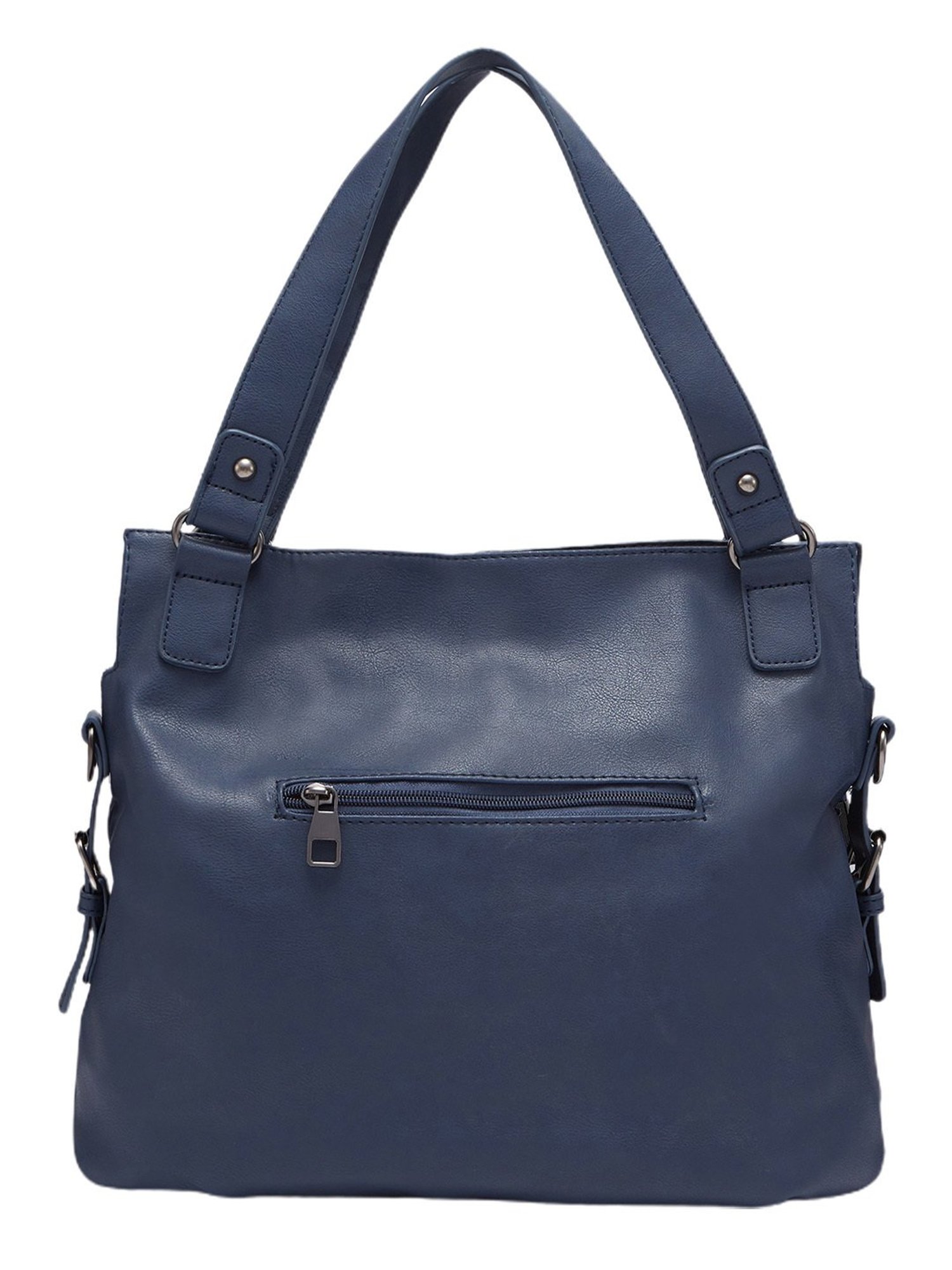 Globus Women Navy Solid Vegan Leather Hobo Bag
