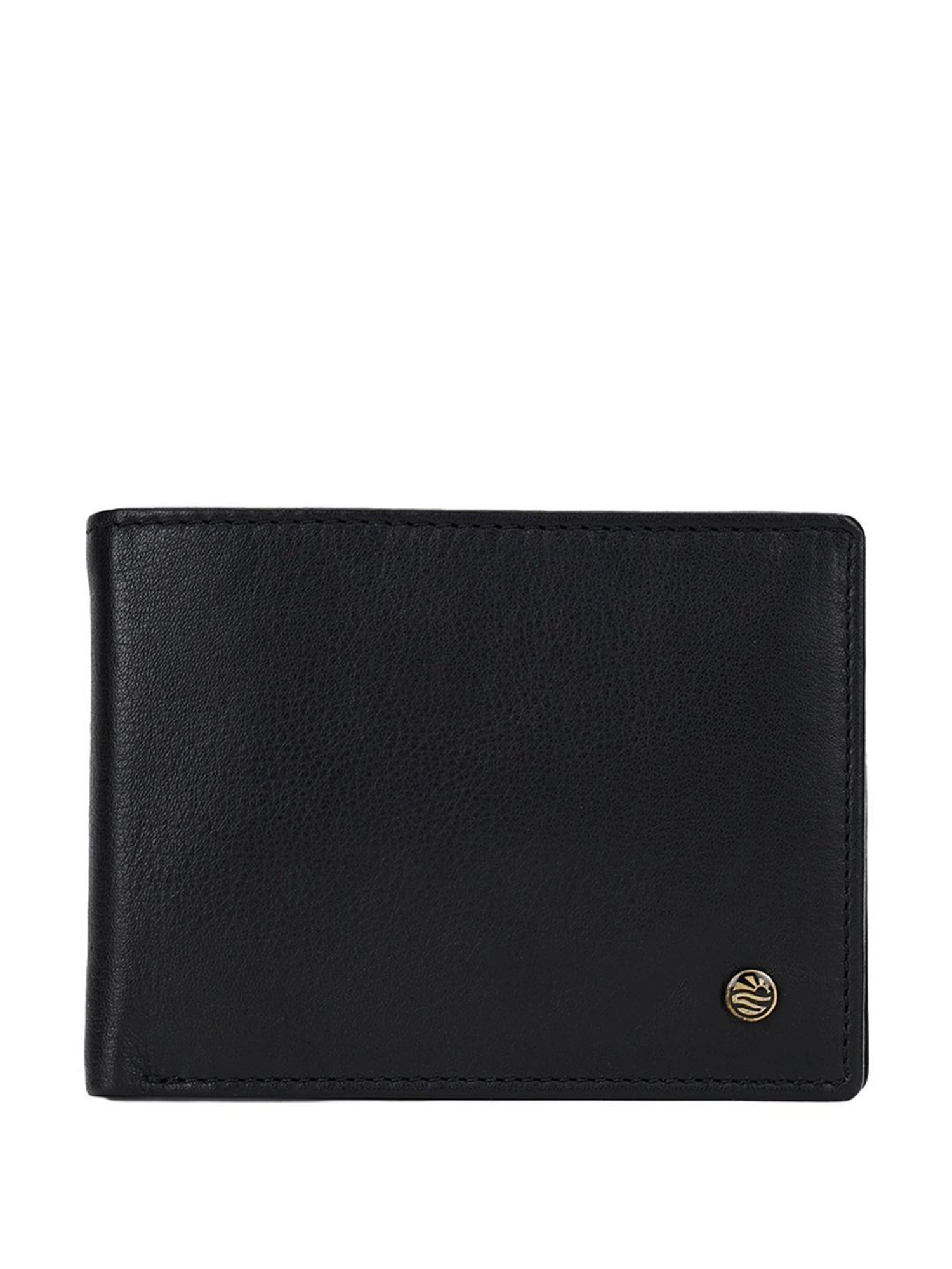 PERQUISITE Black Casual Leather Bi-Fold Wallet for men