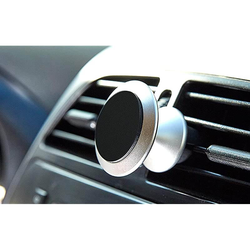 Car Mount, Radar Shape Design,Aluminum Alloy 360&deg; Rotation Air Vent Cell Phone Holder Car Cradle Mount Compatible for Cell Phones and Mini Tablets (Gold)