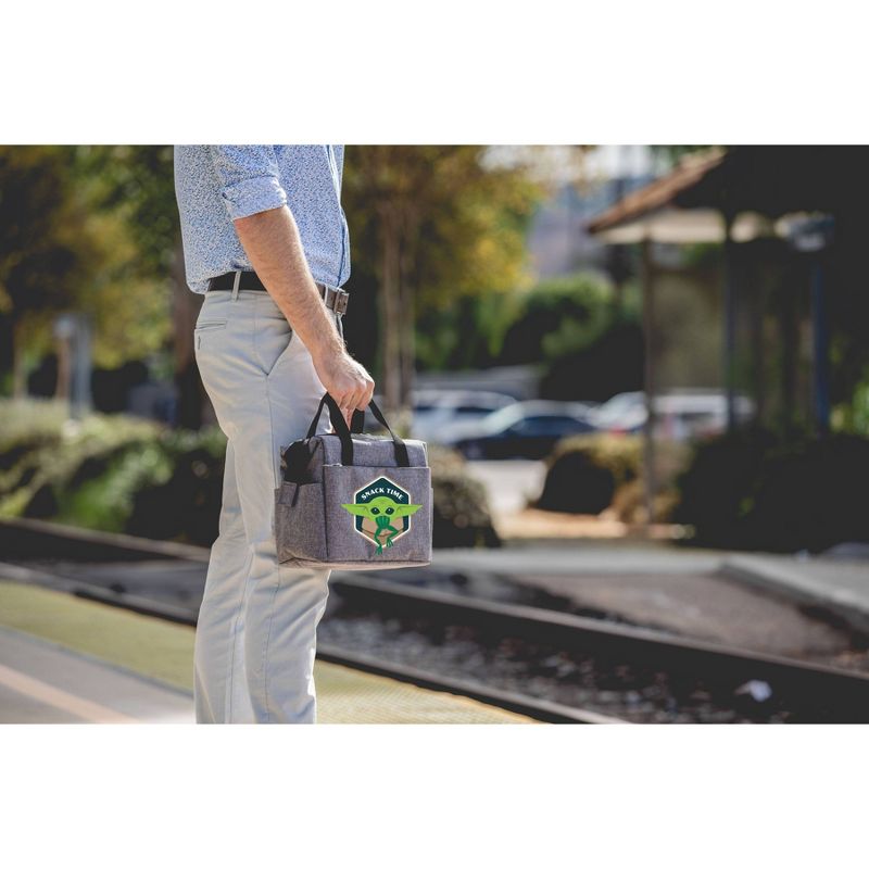 Picnic Time Star Wars: Mandalorian The Child - On The Go 5.4qt Lunch Bag - Heathered Gray