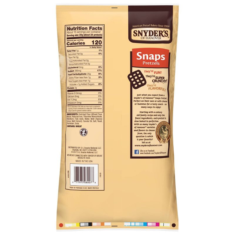 Snyder's Of Hanover Pretzel Snaps - 16oz