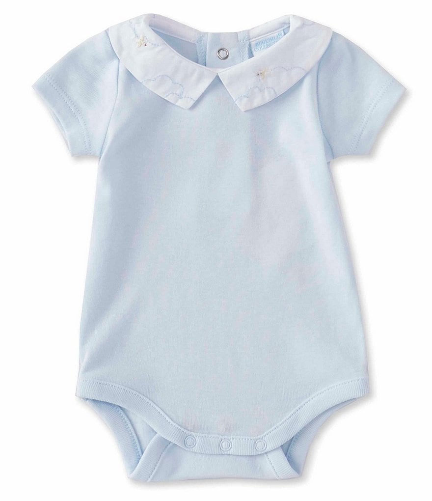 Edgehill Collection Baby Boys Newborn-6 Months Short-Sleeve Collared Bodysuit