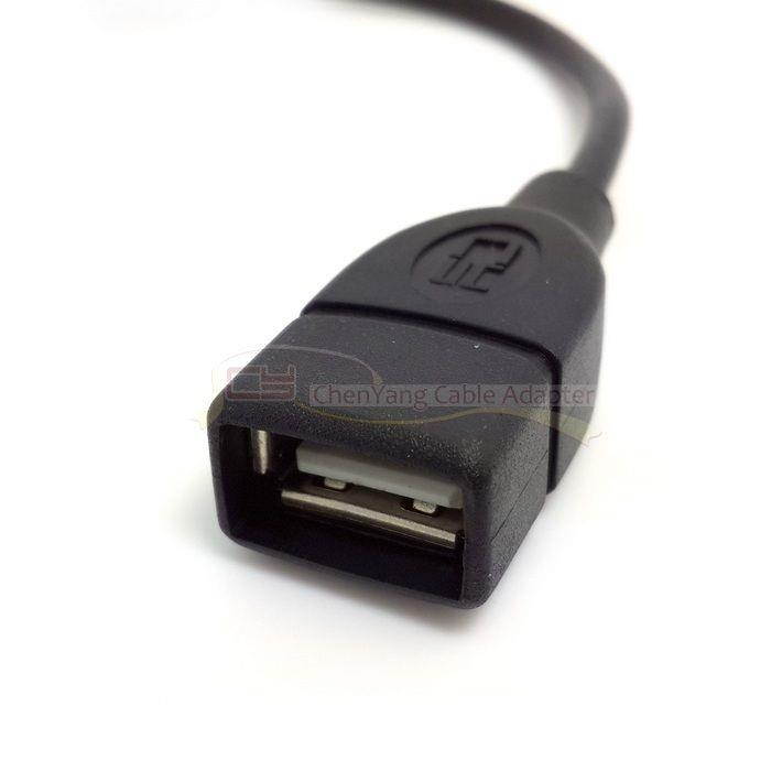 90 Degree Up Angled Micro USB Male to USB 2.0 Female Host OTG Cable for Phone Keyboard Mouse 10cm
