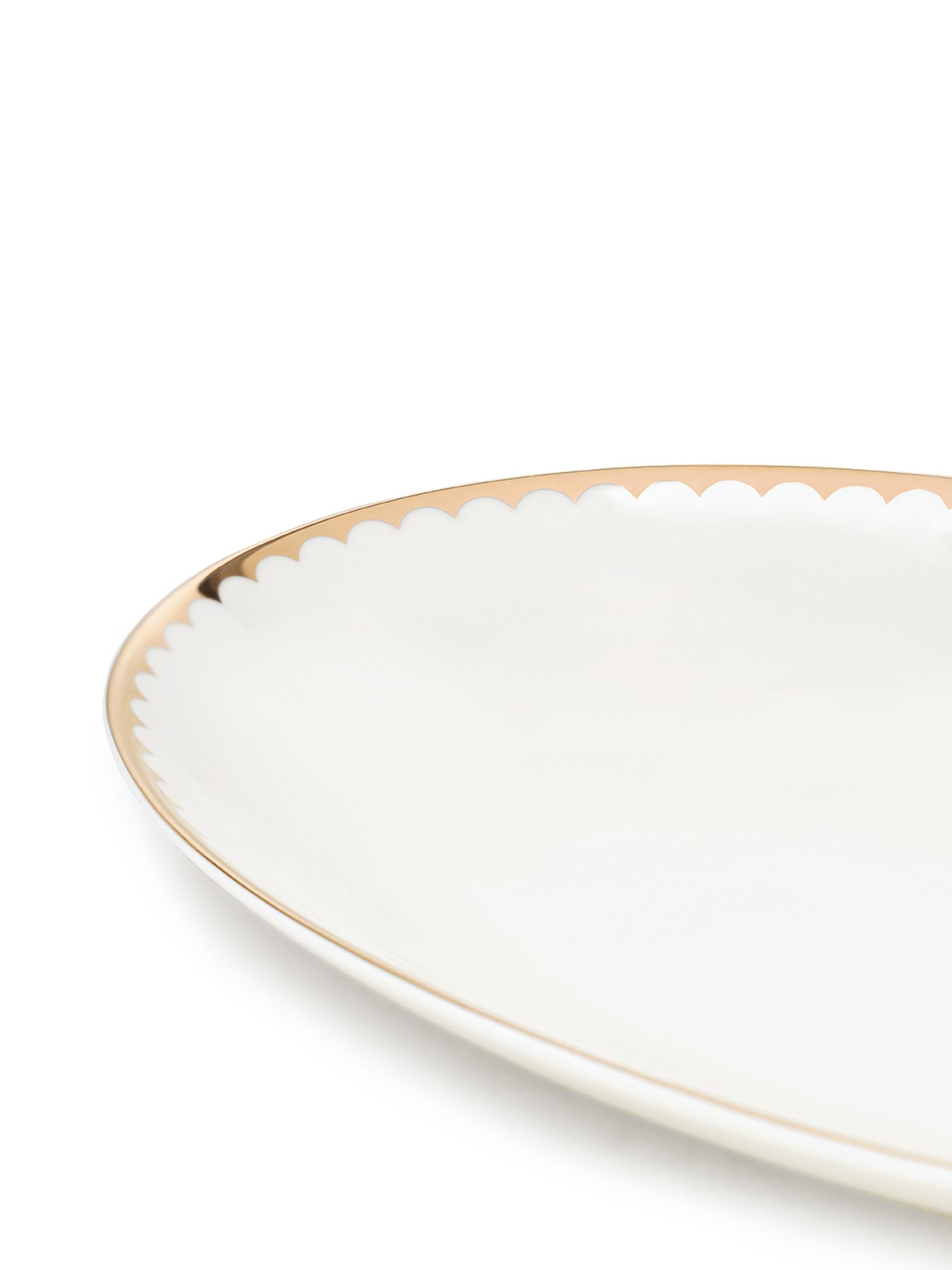 Pure Home and Living White Ceramic Solid Platters