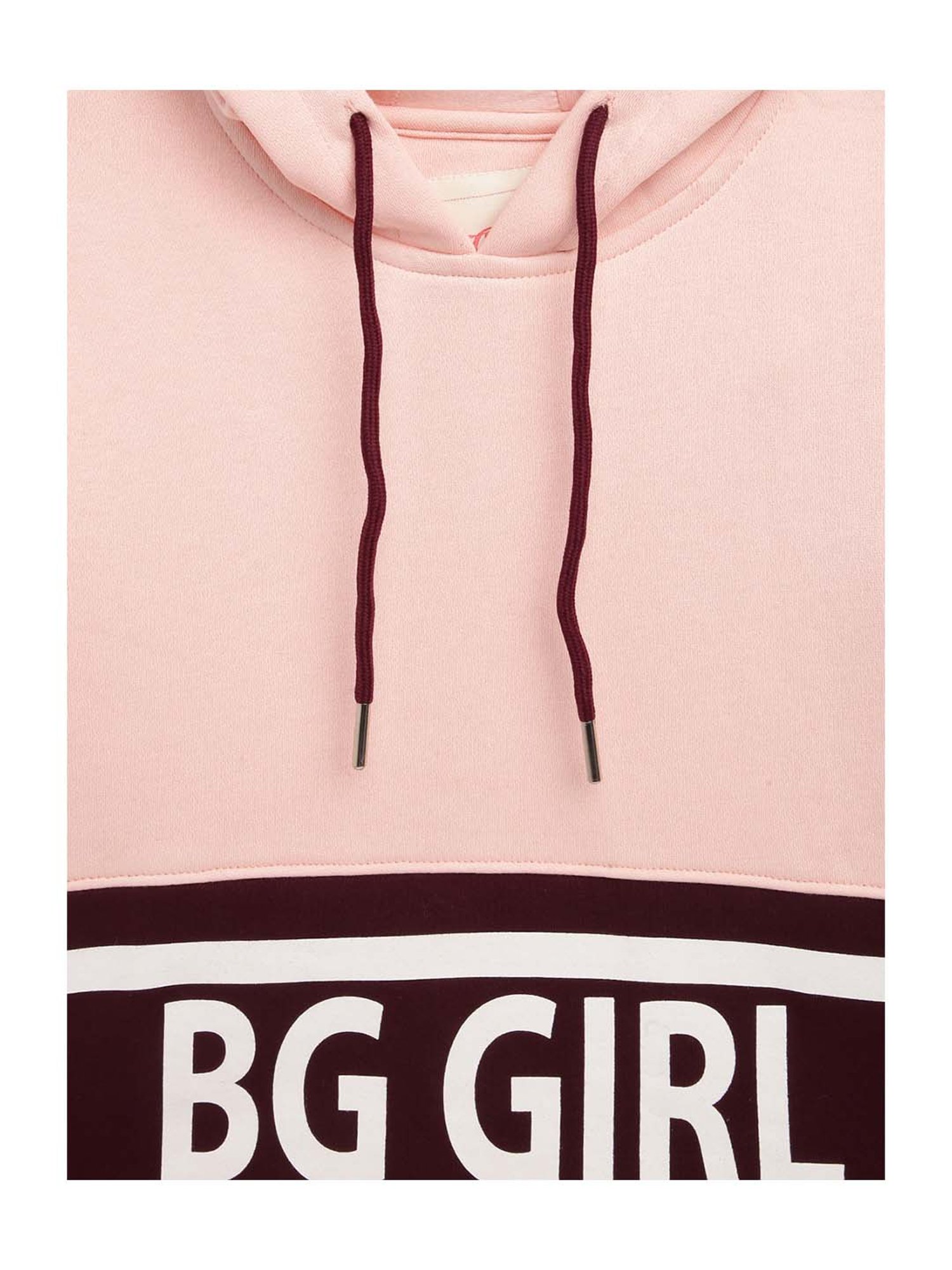 Blue Giraffe Kids Pink Printed Hoodie