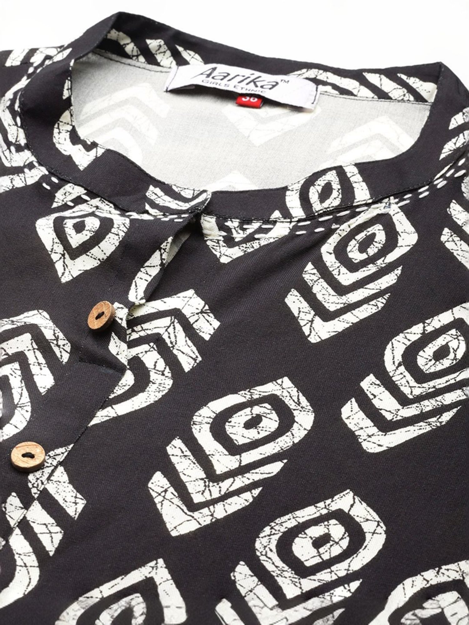 Aarika Black Cotton Printed Kurta Pant Set