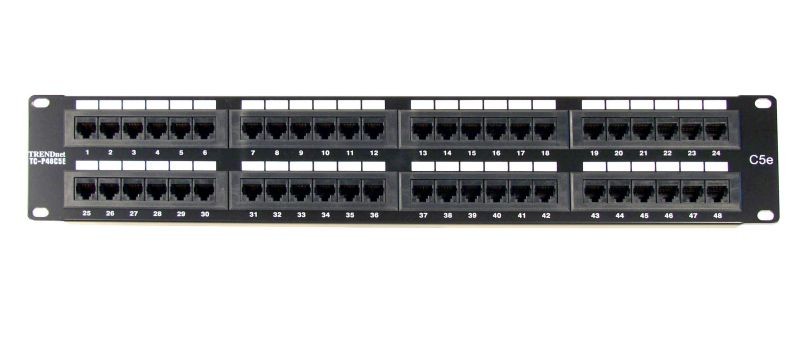 TRENDnet 48-Port CAT 5e RJ-45 UTP 19" Rack Mount Patch Panels