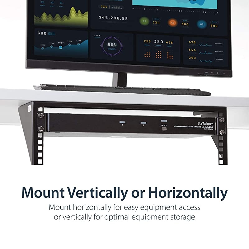 3U Wall Mount Patch Panel Bracket 19 in Steel Vertical Patch Panel Mounting Rack for Networking Equipment RK319WALLV