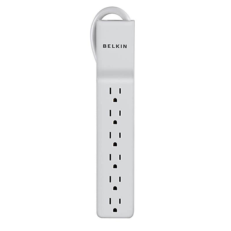 6Outlet Commercial Power Strip Surge Protector with 25ft Cord 555 JoulesWhite