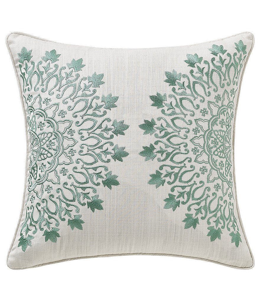 Rose Tree Audrey Medallion Embroidery Square Pillow