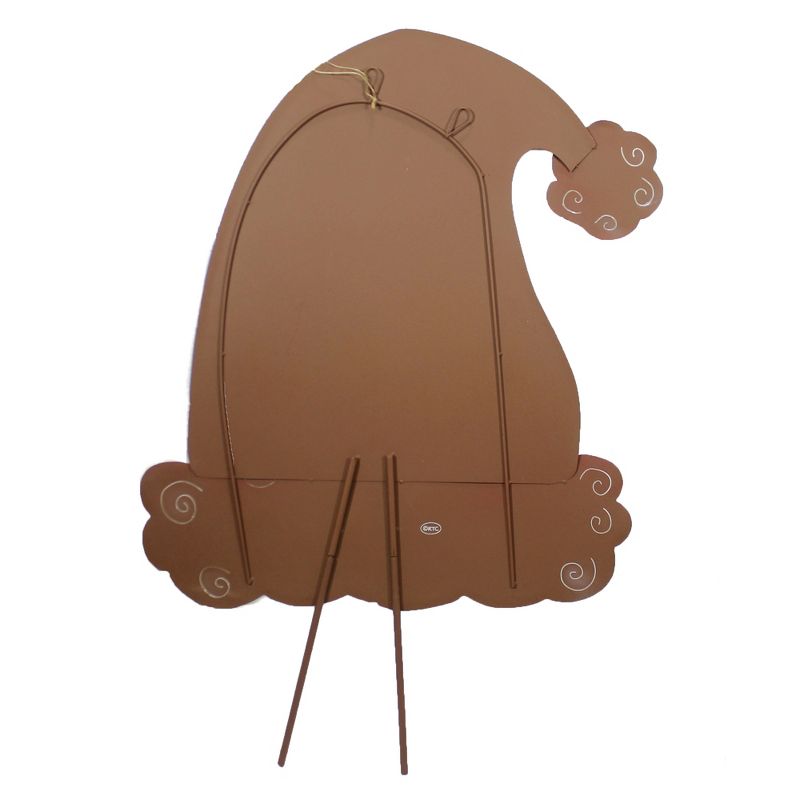 Home & Garden 37.75" Biggest Santa  Hat Ever Stake Christmas Yard Decor Round Top Collection  -  Decorative Garden Stakes