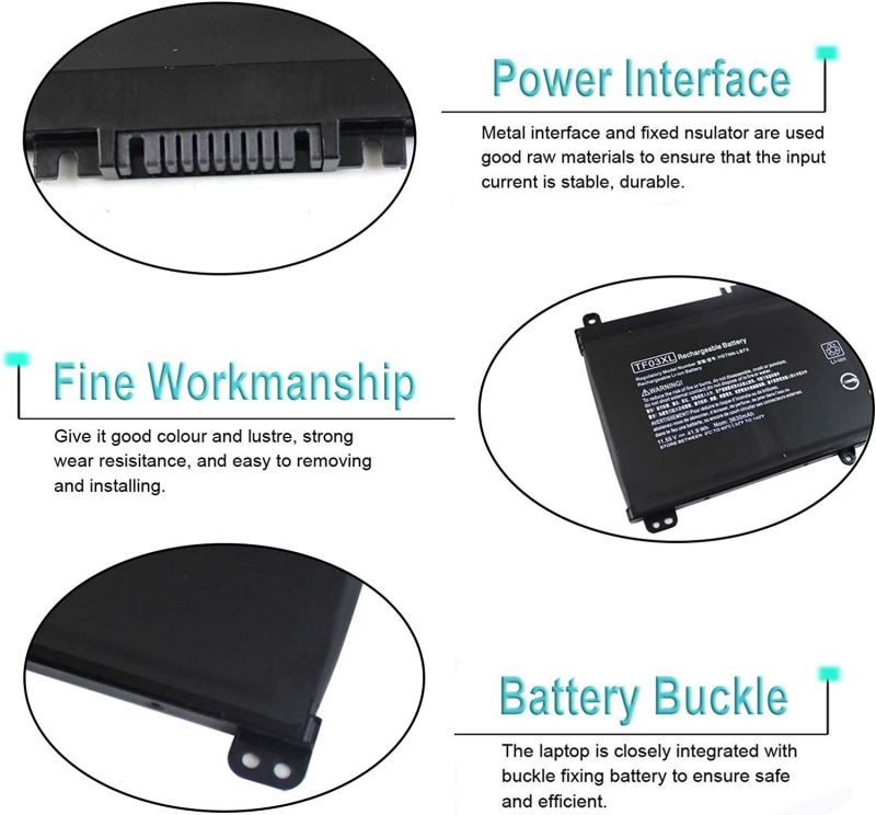 LXHY TF03XL 11.55V 41.9WH Laptop Battery Compatible with HP Pavilion 15-CC 15-CD 15-cc154cl 15-cc060wm 15-cc152od 15-cc055od 17-AR050WM 4 Cells Replacement HSTNN-IB7Y 920046-121 920046-421 HSTNN-LB7X