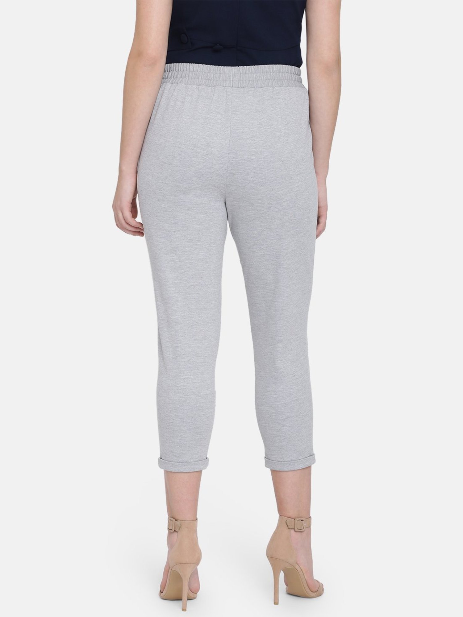 ISU by Radhika Apte Grey Textured Trousers