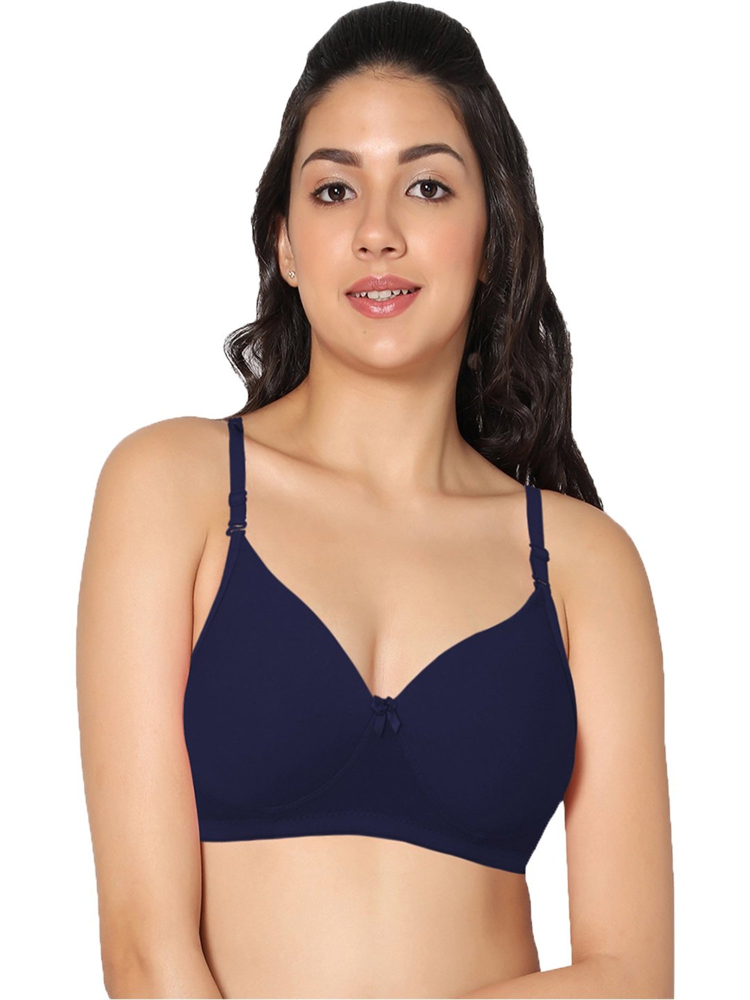 IN CARE Navy Half Coverage Non-Wired Push-Up Bra
