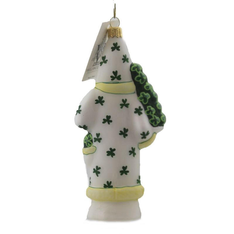 Vaillancourt 6.0" Santa With Shamrocks Ornament St Patricks Christmas  -  Tree Ornaments