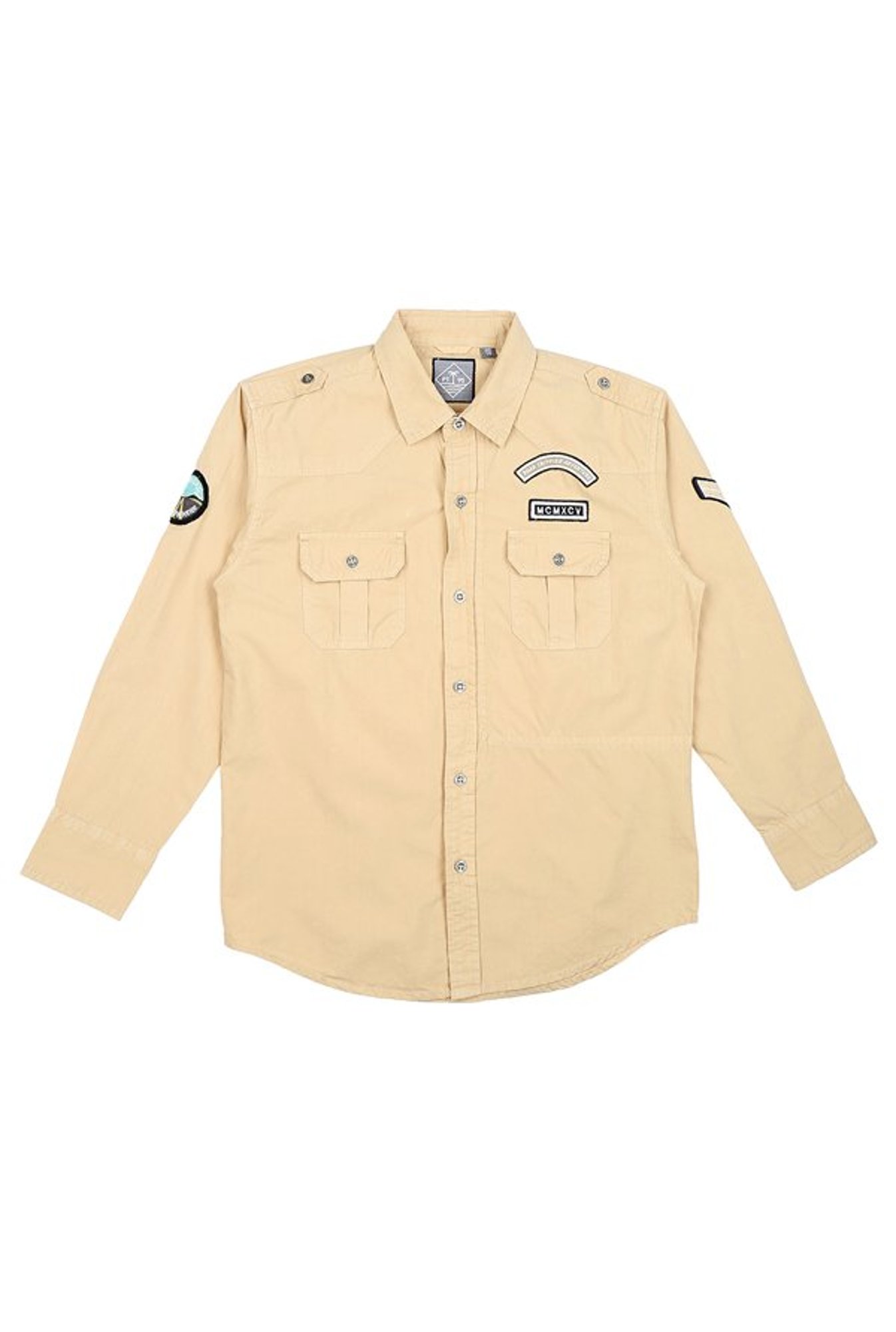 Palm Tree by Gini & Jony Kids Beige Solid Shirt