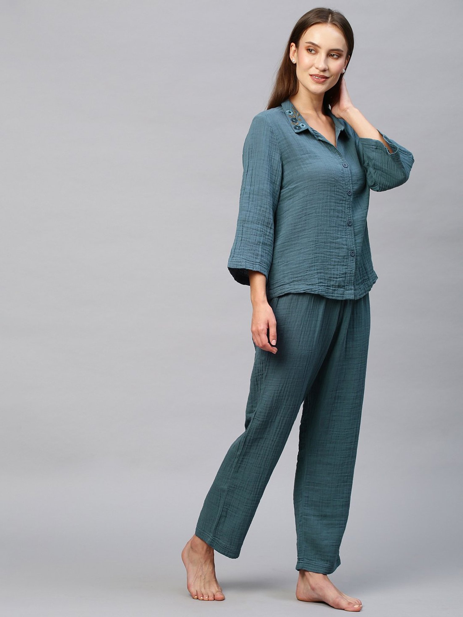 Chemistry Blue Shirt With Pyjamas